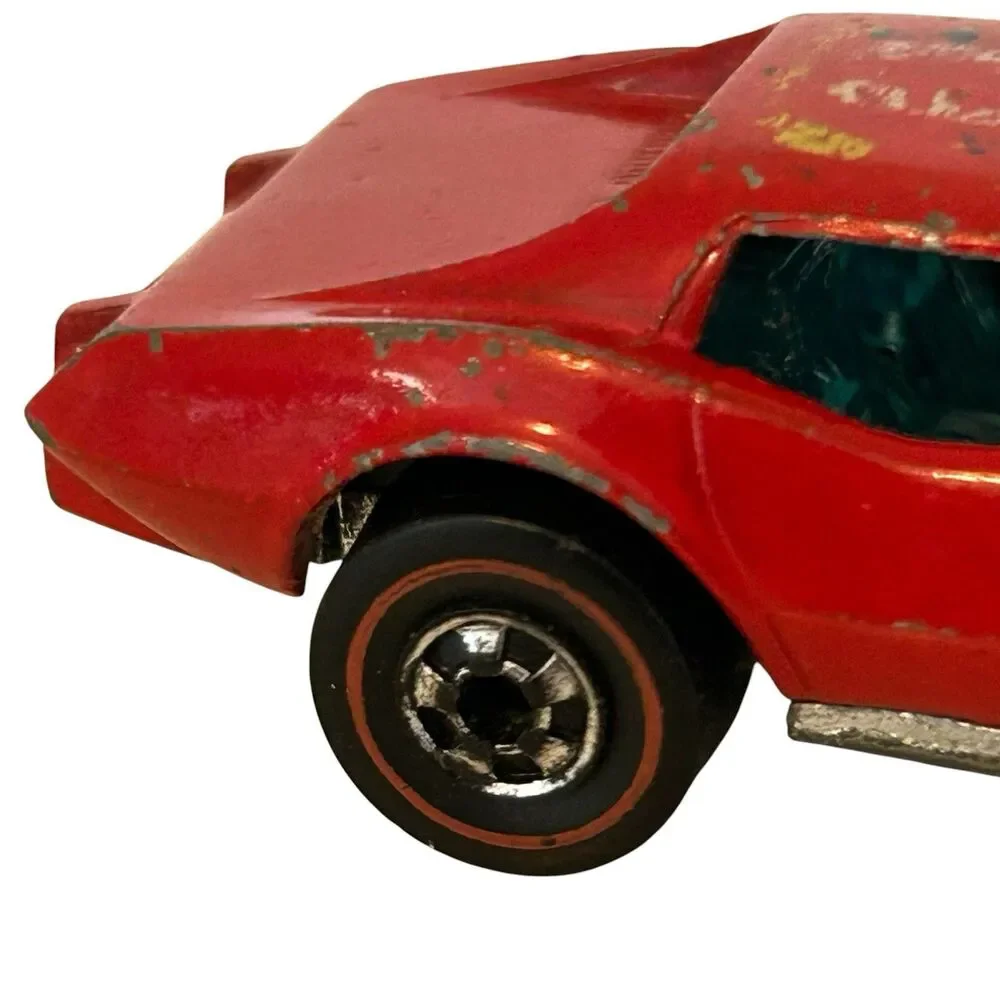 Vintage Hot Wheels Redline 1975 Corvette Stingray Flying Colors Red Hong Kong